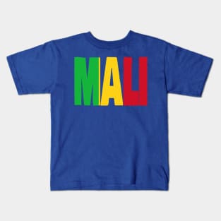 Mali flag stencil Kids T-Shirt